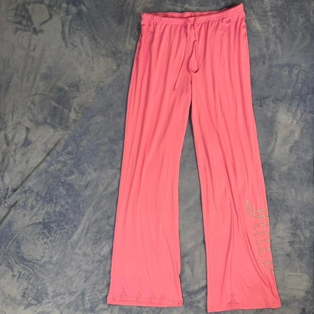 Juicy Couture pink sweatpants with rhinestone logo‎ women Size S
